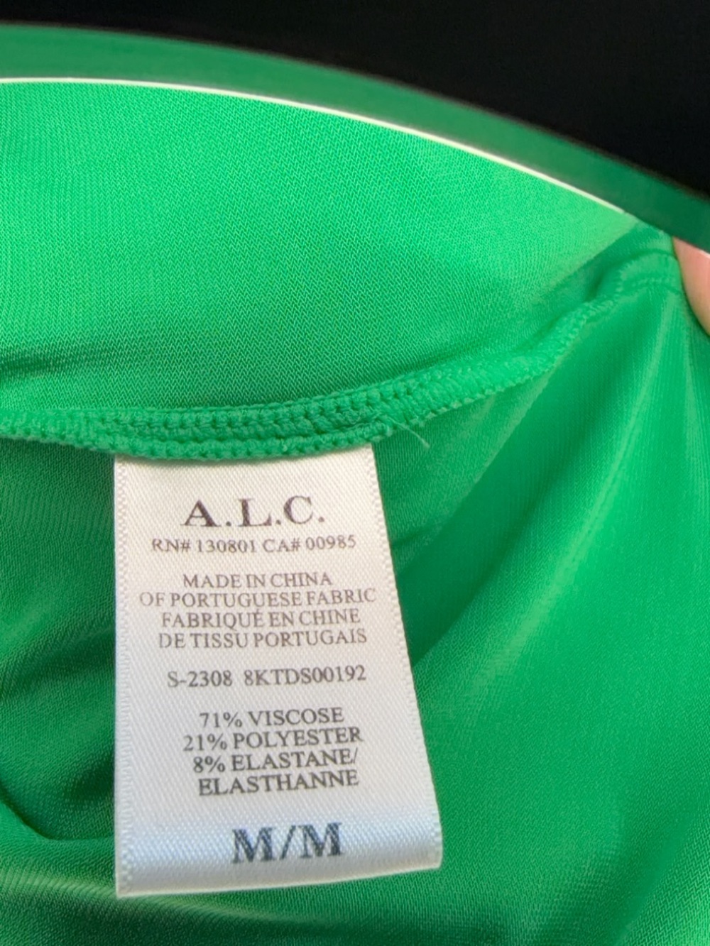 A.L.C. Emerald Green Long-Sleeve Ruched Midi Dress - Picture 12 of 12